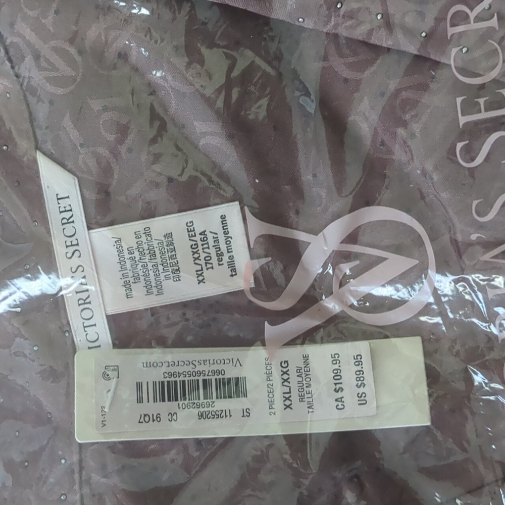 New Victoria's SecretGlazed Satin Dew Drop Long Pajama Set XXL Regular - Picture 5 of 6